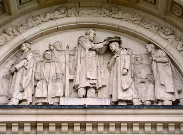 Frieze above main entrance