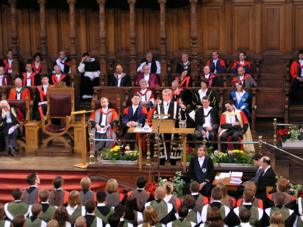Speech - note bonnet in hand