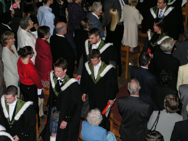 Leaving after the ceremony
